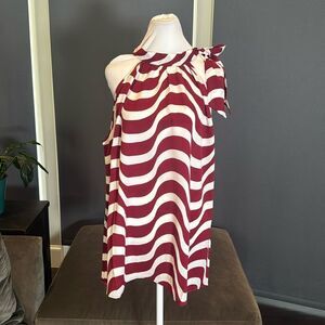 Women’s Halter Neck Casual Loose Top Blouse Side Bow Tie Size 3XL NWT